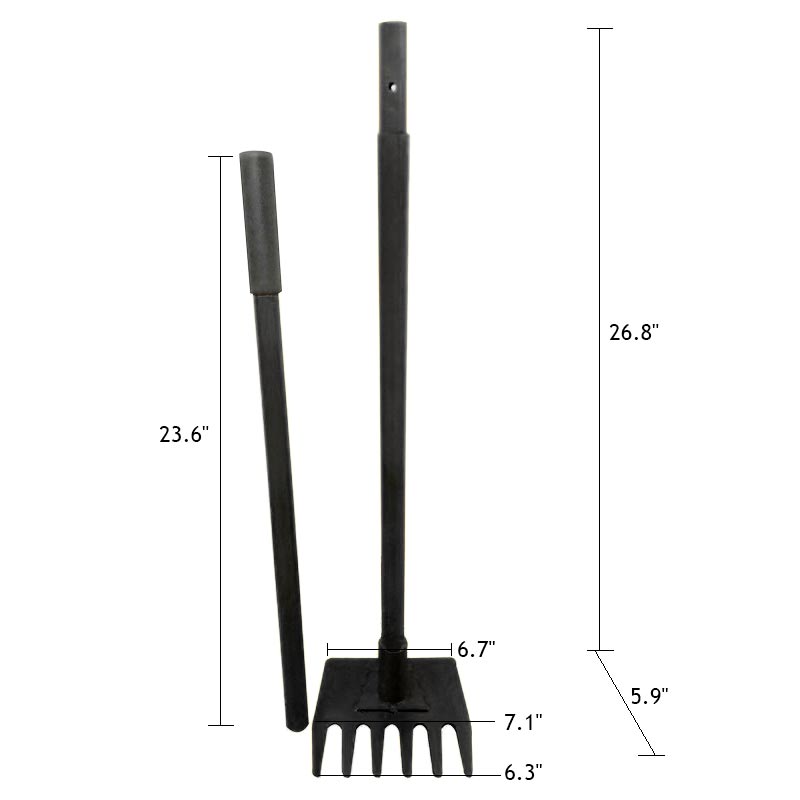 MiniMcLeod Rake 7" wide/Hoe Combo Tool Two Piece Steel *Sale* 49